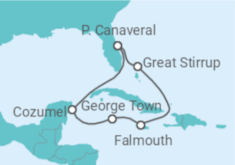 Itinerário do Cruzeiro México, Ilhas Caimão, Jamaica - NCL Norwegian Cruise Line
