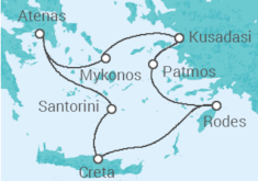 Itinerário do Cruzeiro Egeu Icónico - Celestyal Cruises