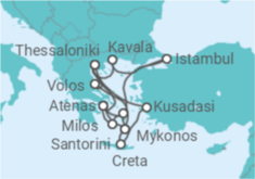 Itinerário do Cruzeiro Turquia, Grécia - Celestyal Cruises