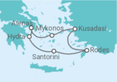 Itinerário do Cruzeiro Ilhas Gregas Infinitas II+Voo+Hotel - Celebrity Cruises