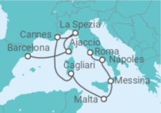 Itinerário do Cruzeiro França, Itália, Malta - Celebrity Cruises