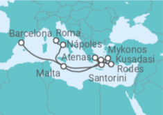 Itinerário do Cruzeiro Itália, Grécia, Turquia, Malta - Celebrity Cruises