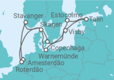 Itinerário do Cruzeiro Noruega, Alemanha, Suécia, Estónia, Dinamarca - Celebrity Cruises