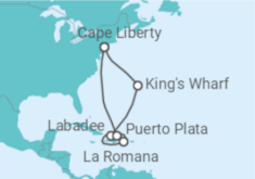 Itinerário do Cruzeiro Bermudas, República Dominicana - Royal Caribbean