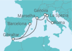 Itinerário do Cruzeiro De Barcelona a Roma+Voo+Hotel - Princess Cruises