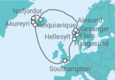 Itinerário do Cruzeiro Noruega, Islândia - Princess Cruises