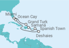 Itinerário do Cruzeiro Bahamas, República Dominicana - Explora Journeys