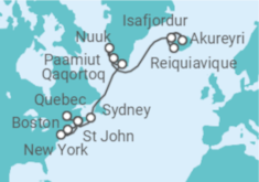 Itinerário do Cruzeiro De Reiquiavique a Quebec (Canadá) - Explora Journeys
