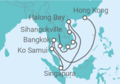 Itinerário do Cruzeiro Vietname, Camboja, Tailândia - Holland America Line