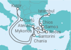 Itinerário do Cruzeiro Grécia, Turquia, Montenegro - Celestyal Cruises