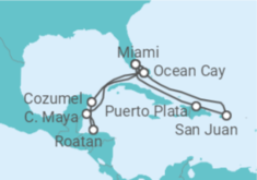 Itinerário do Cruzeiro Porto Rico, EUA, Honduras, México TI - MSC Cruzeiros