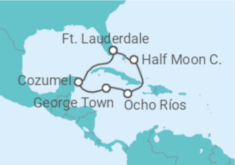 Itinerário do Cruzeiro Caribe Occidental - Holland America Line