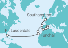 Itinerário do Cruzeiro De Barcelona a Fort Lauderdale - Princess Cruises