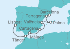 Itinerário do Cruzeiro Espanha - WindStar Cruises