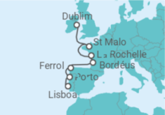 Itinerário do Cruzeiro Portugal, Espanha, França - WindStar Cruises