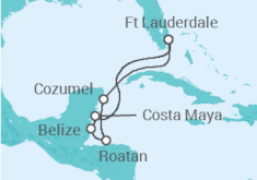 Itinerário do Cruzeiro México, Honduras, Belize - Princess Cruises