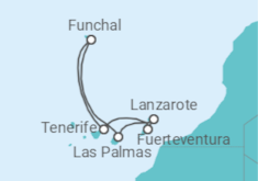 Itinerário do Cruzeiro Ilhas Canárias (Espanha) - AIDA