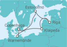 Itinerário do Cruzeiro Lituânia, Letónia, Suécia, Dinamarca - MSC Cruzeiros