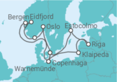 Itinerário do Cruzeiro Noruega, Dinamarca, Alemanha, Lituânia, Letónia, Suécia TI - MSC Cruzeiros