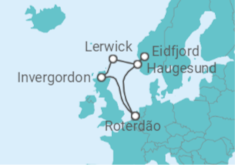 Itinerário do Cruzeiro Noruega - Holland America Line