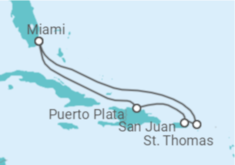 Itinerário do Cruzeiro Porto Rico, Ilhas Virgens Americanas - MSC Cruzeiros
