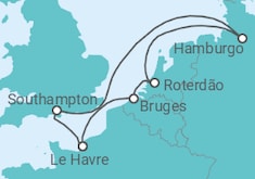 Itinerário do Cruzeiro Holanda, Bélgica, França, Reino Unido - MSC Cruzeiros