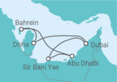 Itinerário do Cruzeiro Sabores do Dubai - MSC Cruzeiros