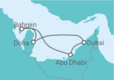 Itinerário do Cruzeiro Emirados Árabes TI - MSC Cruzeiros