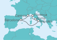 Itinerário do Cruzeiro Itália, França - Disney Cruise Line