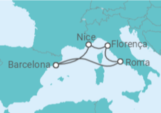 Itinerário do Cruzeiro França, Itália - Disney Cruise Line
