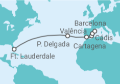 Itinerário do Cruzeiro Portugal, Espanha - Disney Cruise Line