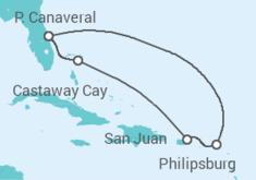 Itinerário do Cruzeiro Sint Maarten - Disney Cruise Line