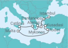 Itinerário do Cruzeiro Itália, Malta, Grécia, Turquia - Holland America Line