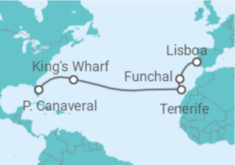 Itinerário do Cruzeiro De Lisboa a Porto Canaveral - Celebrity Cruises