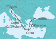 Itinerário do Cruzeiro Grécia, Itália, Turquia - MSC Cruzeiros