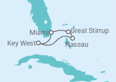 Itinerário do Cruzeiro EUA, Bahamas - NCL Norwegian Cruise Line