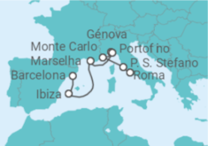 Itinerário do Cruzeiro Espanha, Itália, Monaco - Explora Journeys