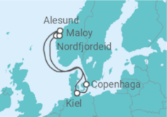Itinerário do Cruzeiro Noruega, Dinamarca - AIDA