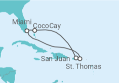 Itinerário do Cruzeiro Ilhas Virgens Americanas, Porto Rico - Royal Caribbean