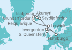 Itinerário do Cruzeiro Islândia, Reino Unido - Costa Cruzeiros