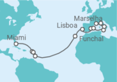 Itinerário do Cruzeiro De Miami (EUA) a Marselha TI - MSC Cruzeiros