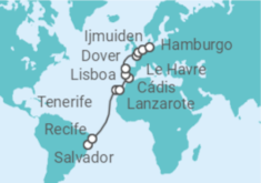 Itinerário do Cruzeiro De Salvador a Hamburgo - Costa Cruzeiros