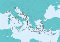 Itinerário do Cruzeiro Volta ao mundo - Oceania Cruises