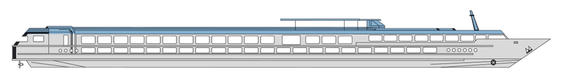 Perfil dos decks do MS Elbe Princesse II