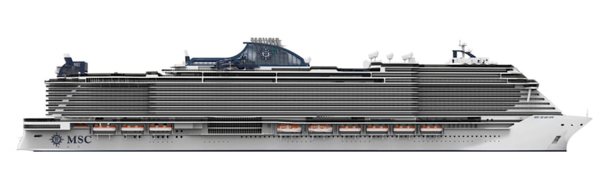 Perfil dos decks do MSC Seascape