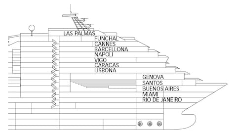 Perfil dos decks do Costa Fortuna