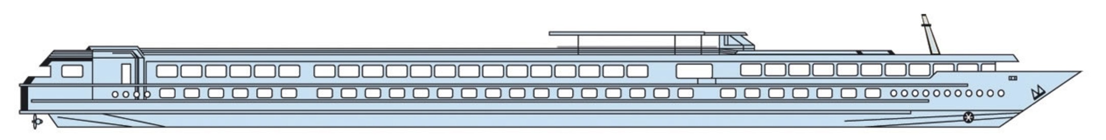 Perfil dos decks do MS Rhone Princess
