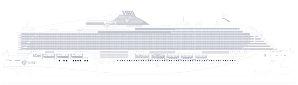 Perfil dos decks do MSC Seaview