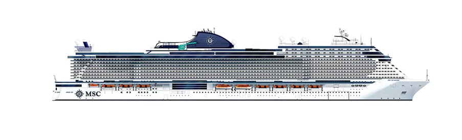 Perfil dos decks do MSC Seashore
