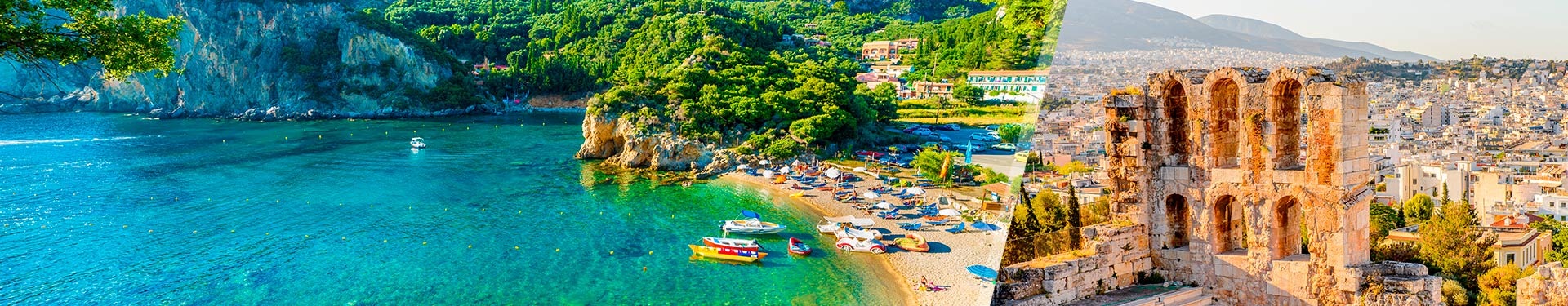 Atenas e Corfu de avião